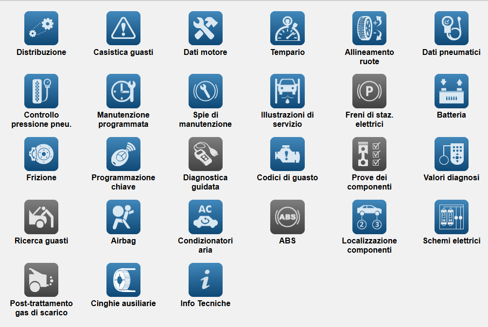 infocar repair info tecniche