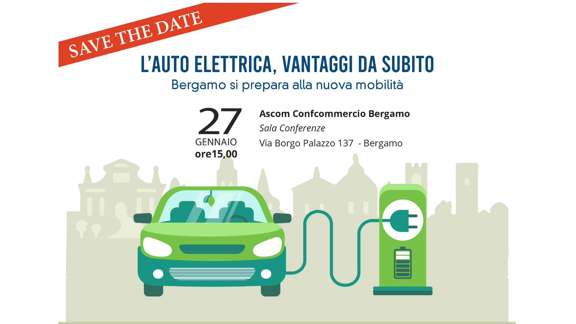 Ascom Bergamo promuove un convegno sulle auto elettriche